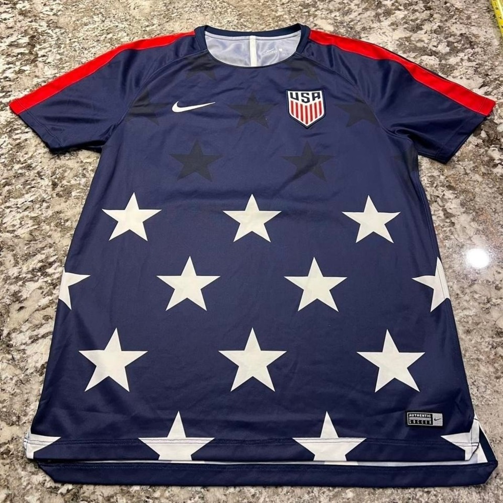 2017 Nike Team USA Soccer Jersey Mens blue USMNT Football Shirt Dri Fit